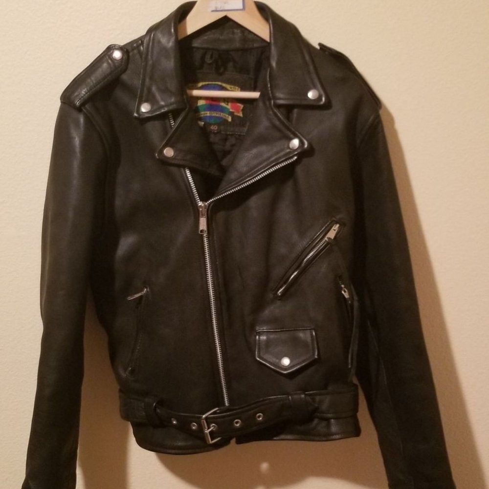 VINTAGE PLG PUTNAM LEATHER GOLD LEATHER JACKET